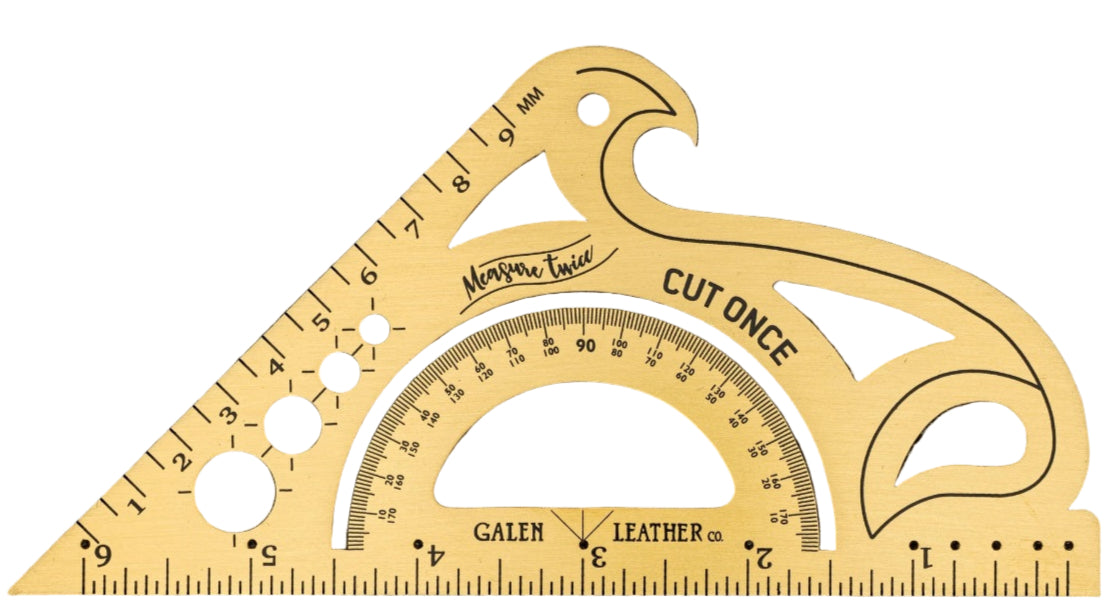 Galen Leather The Drafting Companion – Vintage-Inspired Brass All-in-One Artisan Tool - 6 Inches - Blesket Canada