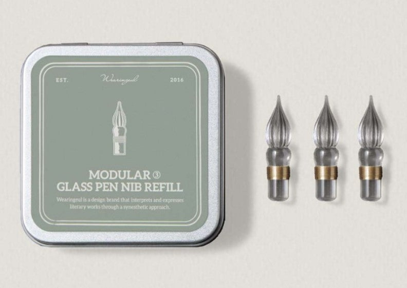 Wearingeul Modular Glass Pen Nib Refill – 3 Pack - Blesket Canada