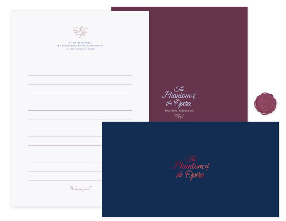 Wearingeul World Literature Letter Set B6 – The Phantom of the Opera - Blesket Canada