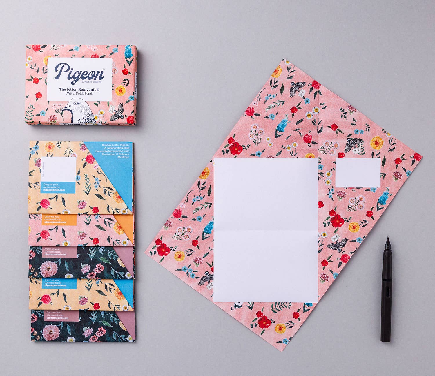 Sunday Letter Pigeon, Folding Letter Stationery, Pack of 6 - Blesket Canada