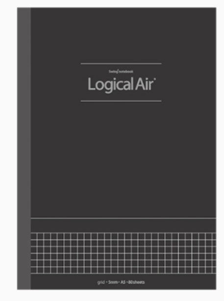 NAKABAYASHI Logical Air Notebook A5 Grid - Black - Blesket Canada