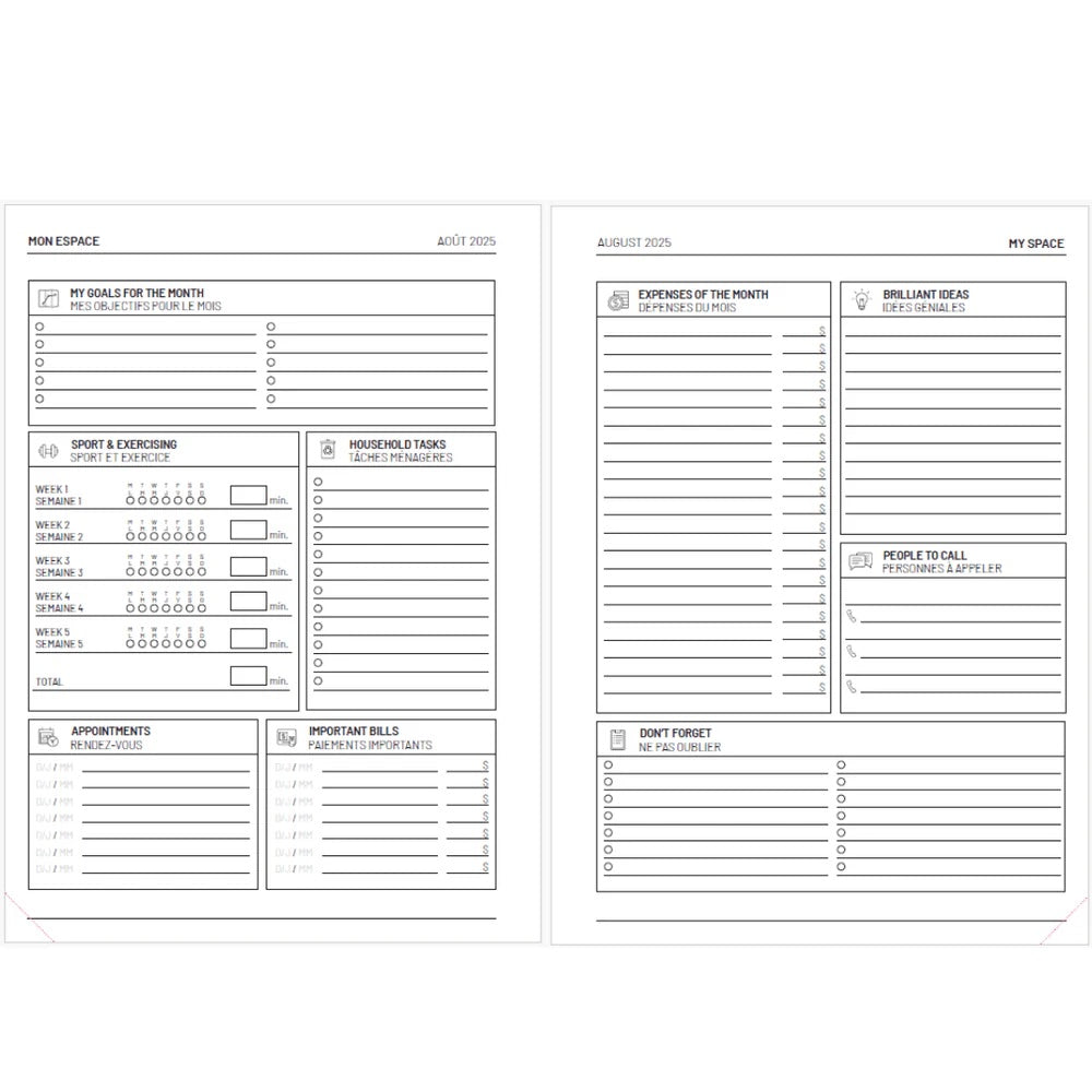 Pierre Belvedere Academic Agenda 2025-2026 Moyen - Manifestation - Blesket Canada
