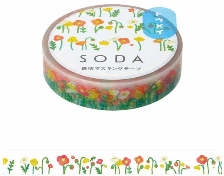 KING JIM SODA Transparent Masking Tape – Hitotoki Poppy - Blesket Canada