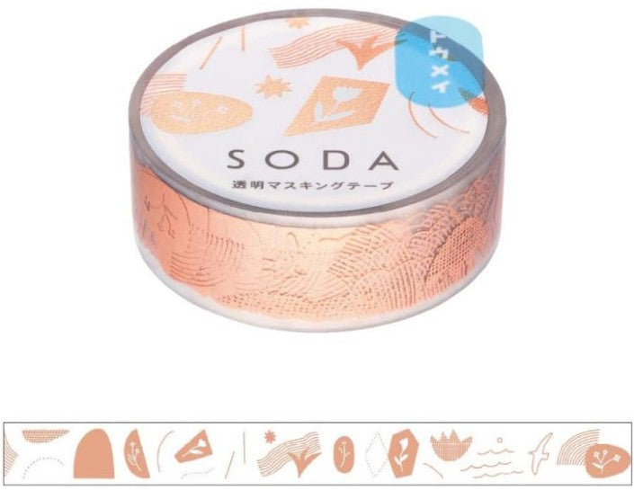 KING JIM SODA Transparent Masking Tape – Hitotoki Kakera (Fragments) - Blesket Canada