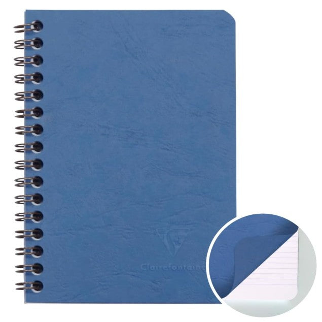 Clairefontaine Age-Bag Wirebound Notebook Lined Pocket Size - Blue - 100 pages - Blesket Canada