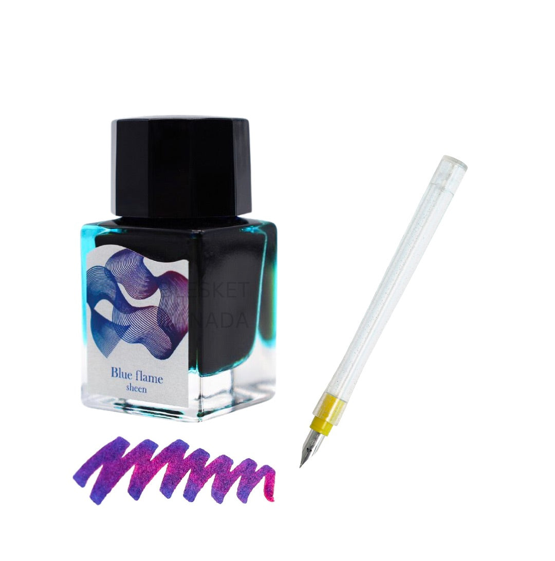 Sailor HOCORO Dipton Sheen Mini Ink & Dip Pen Set - Blue Flame - Blesket Canada