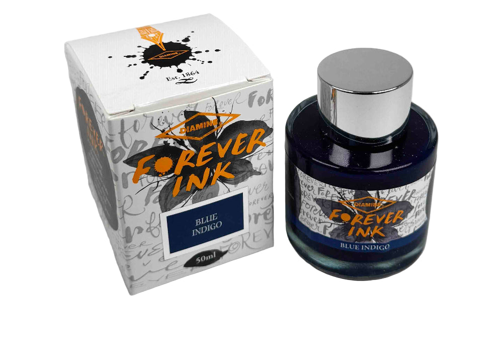 Diamine Forever Ink 50mL - Permanent Pigment Multi-use Ink - Blue Indigo - Blesket Canada
