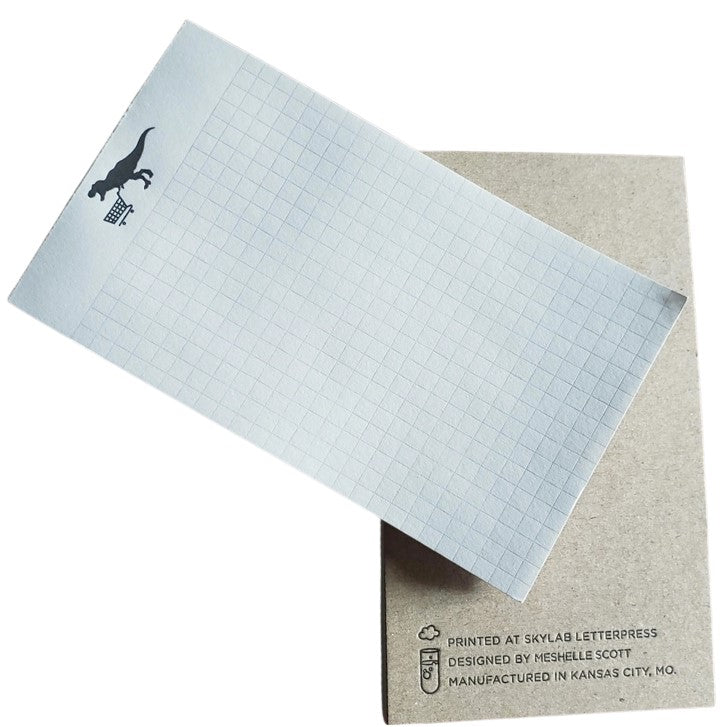 The Well-Appointed Desk Notepad - Dinosaur Grocery T-Rex - Blesket Canada