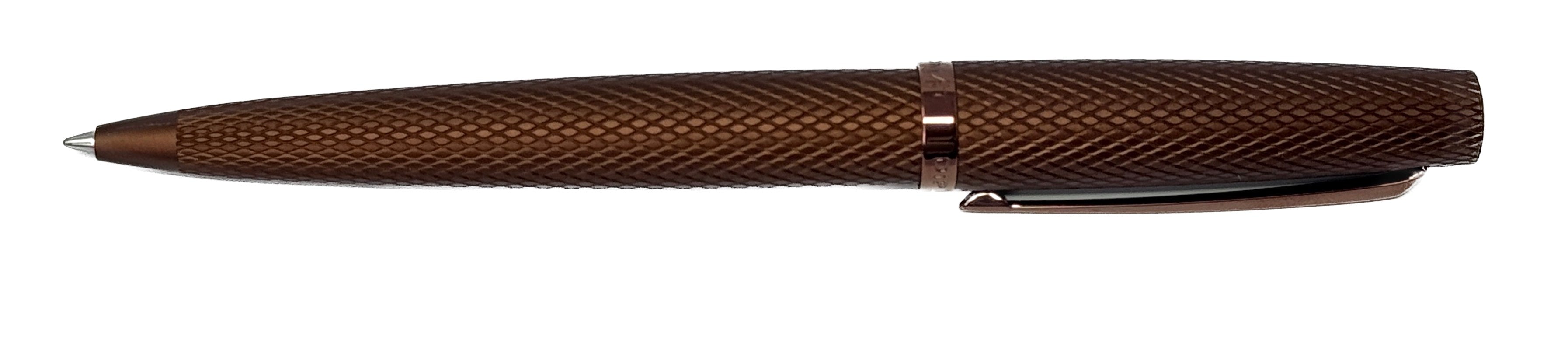 Diplomat Viper Guilloche Ballpoint Pen - Brown - Blesket Canada