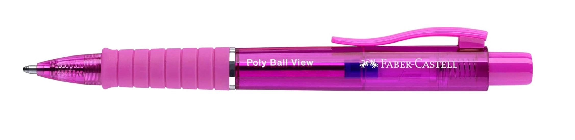 Faber-Castell Poly Ball View Ballpoint Pen Electric Fuchsia - Blesket Canada