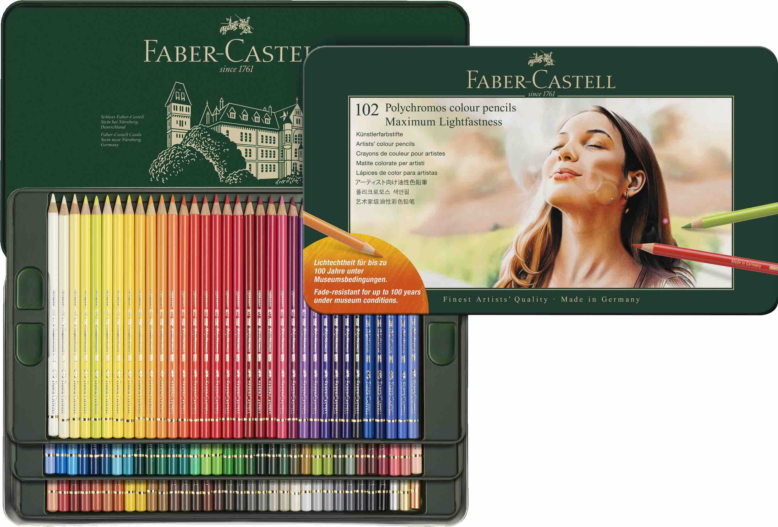 Faber-Castell Polychromos Artists' Color Pencils Tin of 102 - Blesket Canada