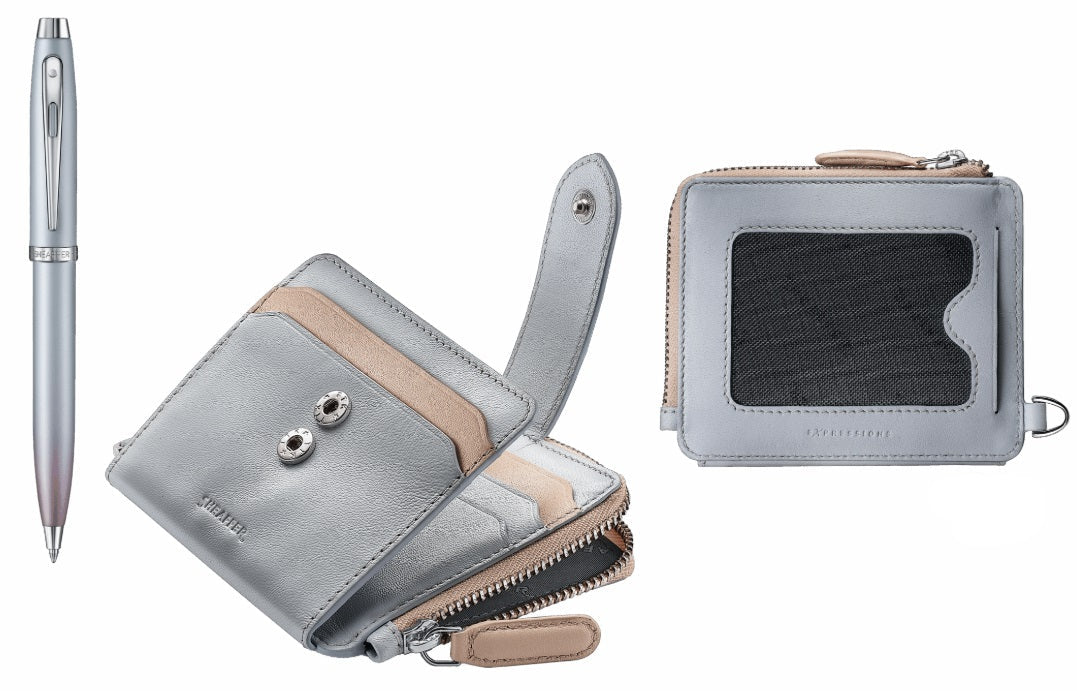 Sheaffer 100 Expressions Pearlised Ballpoint Pen and Wallet Gift Set - Blesket Canada
