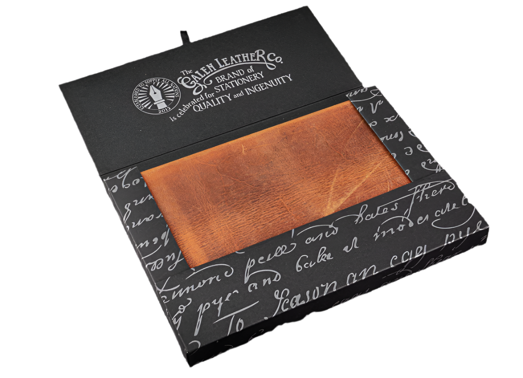 Galen Leather Notebook - Tomoe River Paper in Crazy Horse Brown - A5 - Blesket Canada