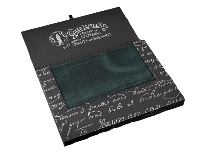 Galen Leather Notebook - Tomoe River Paper in Crazy Horse Forest Green - A5 - Blesket Canada