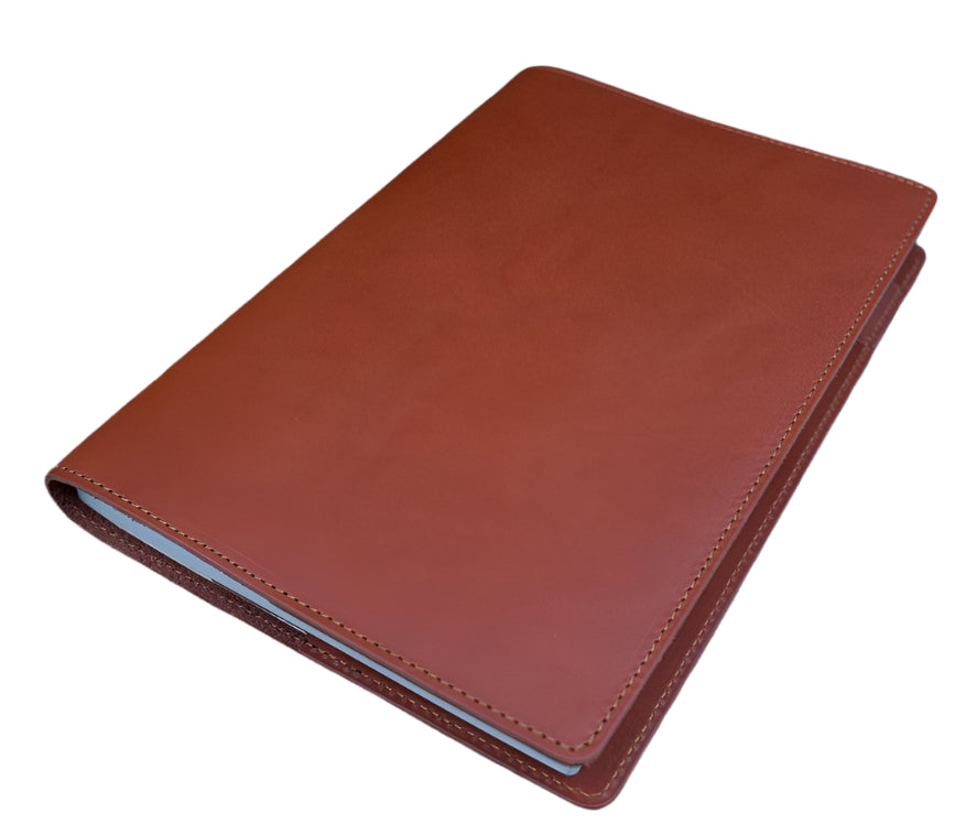 Galen Leather - Slim A5 Notebook/Planner Cover - Brown - Blesket Canada