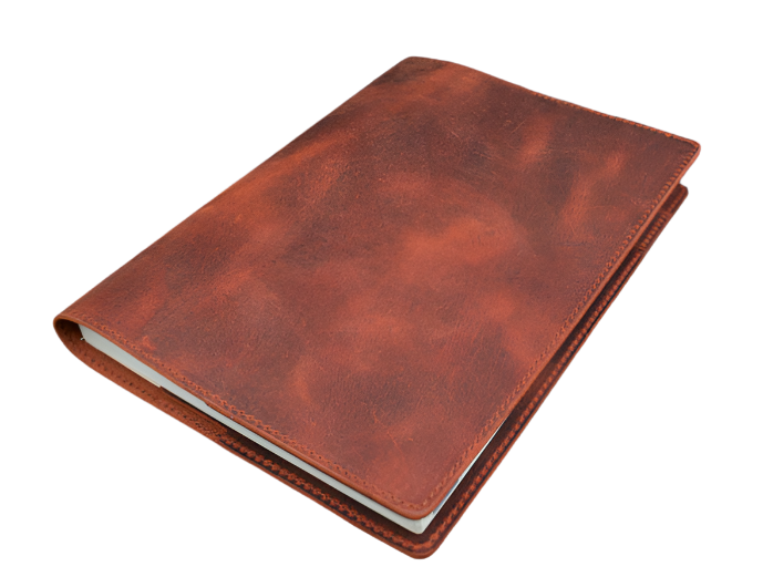 Galen Leather - Slim A5 Notebook/Planner Cover - C.H. Orange - Blesket Canada