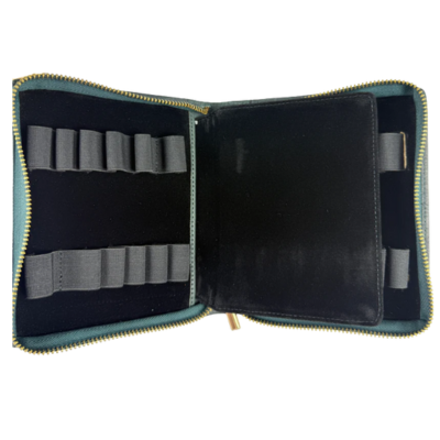 12 Pen Zip Pen Case - Pacific Green - Blesket Canada