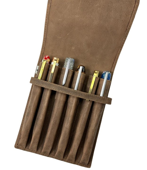 Girologio 6 Pen Case - Bomber Brown - Blesket Canada