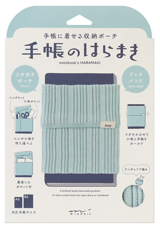 Midori Notebook’s HARAMAKI A6–B6 – Ice Blue - Blesket Canada