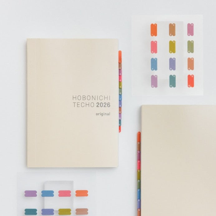 Hobonichi 2026 Tsuki no IRO Index Stickers - Blesket Canada