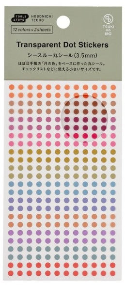 Hobonichi 2026 Tsuki no IRO Transparent Dot Stickers (3.5mm) - Blesket Canada