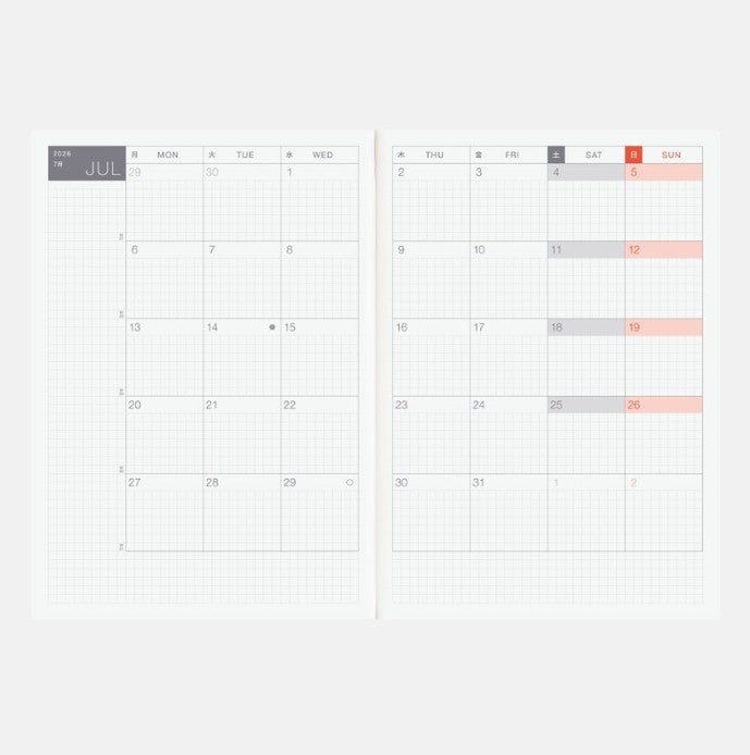 Hobonichi Techo 2026 Cousin (English Edition) A5 - Original - Blesket Canada