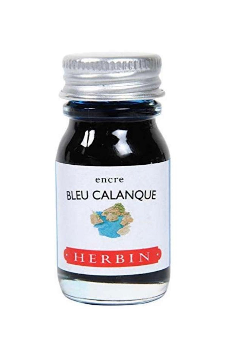 J. Herbin Fountain Pen 10ml Ink (Sampler size) - Bleu Calanque (Cove Blue) - Blesket Canada