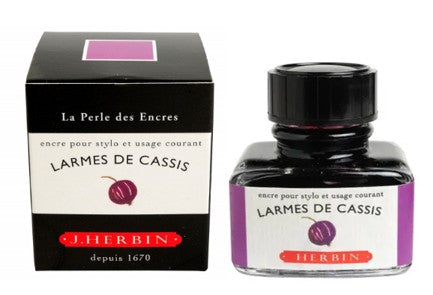 J.Herbin Fountain Pen 30ml ink bottle - Larmes De Cassis (Tears of Black Currant) - Blesket Canada