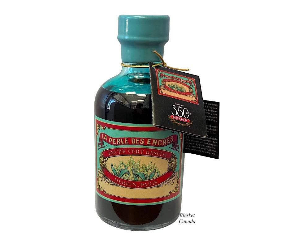 Herbin 350th Anniversary 500ml Ink Bottle Reseda Green - Blesket Canada