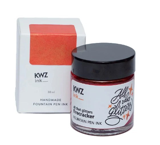 KWZ All That Glitters Fountain Pen Ink 30ml - Firecracker - Blesket Canada