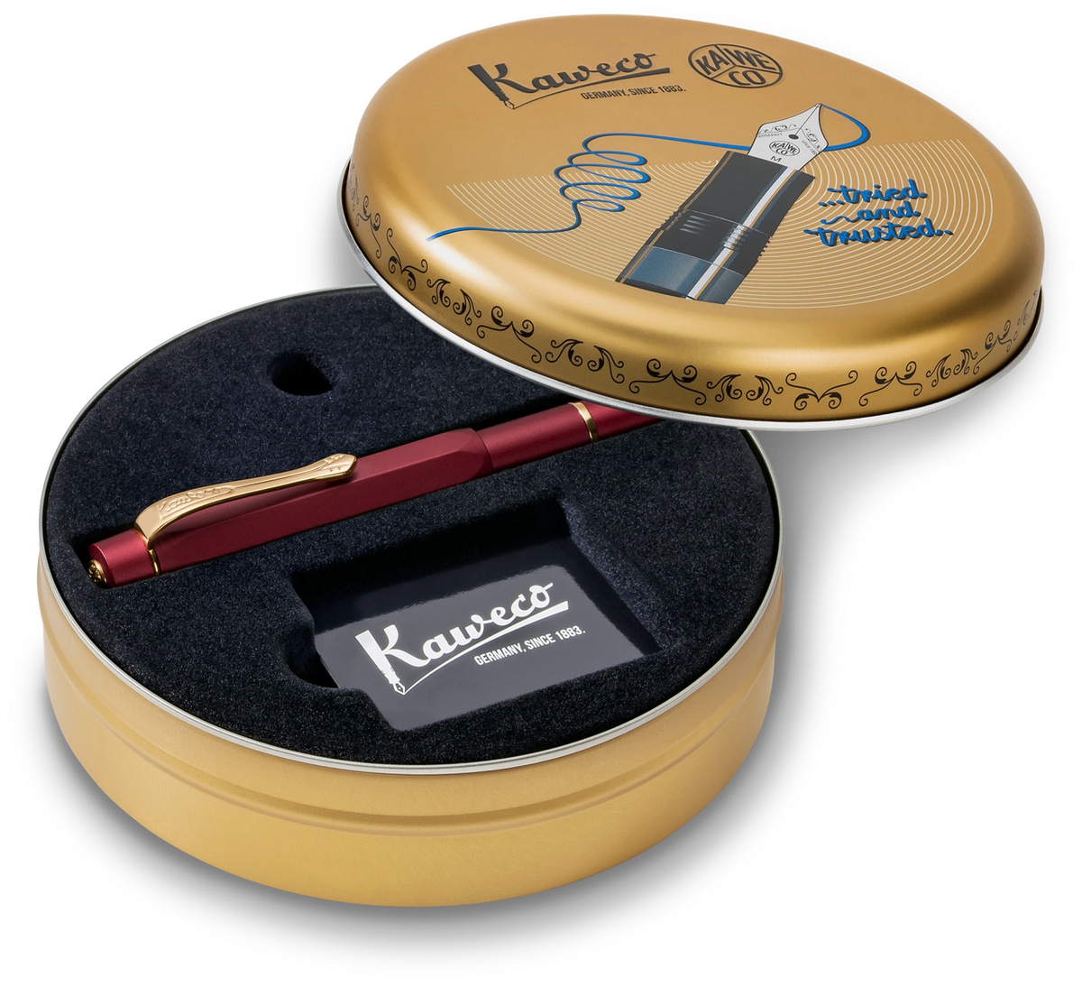 Kaweco PISTON SPORT AL Solo Bordeaux/Gold Fountain Pen - Blesket Canada