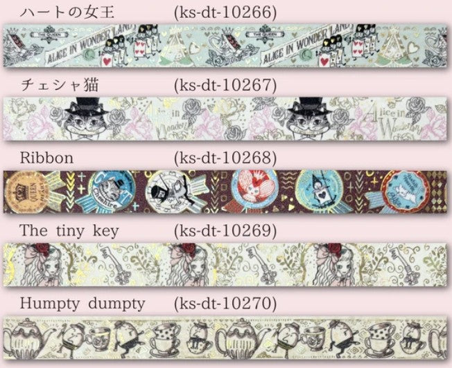 Kirapika Mysterious Alice Masking Tape - Queen of Hearts - Blesket Canada
