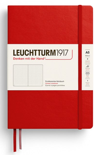LEUCHTTURM1917 Hardcover Medium Notebook A5 Dotted - Cherry - Blesket Canada