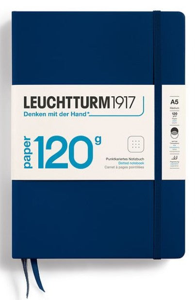 LEUCHTTURM1917 Hardcover Notebook Dotted 120G Edition Medium - Navy - Blesket Canada