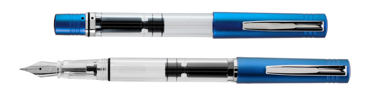 Monteverde USA MP1 Lock-It Piston Technology Fountain Pen Bright Blue - Blesket Canada
