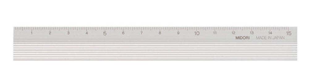 Midori Aluminum Silver Ruler 15cm - Blesket Canada