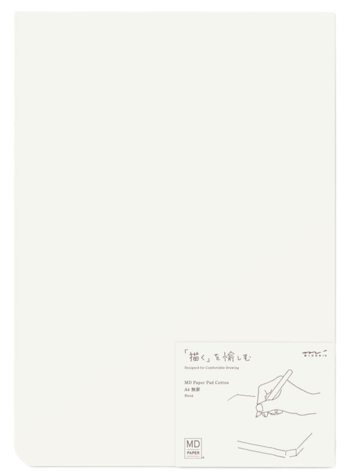 Midori MD Paper Pad Cotton - A4 Blank - Blesket Canada