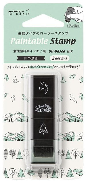 Midori Paintable Stamp Roller - Mountain View - Blesket Canada