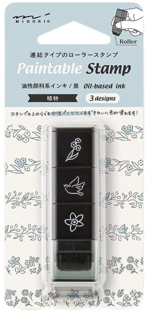 Midori Paintable Stamp Roller - Plant - Blesket Canada