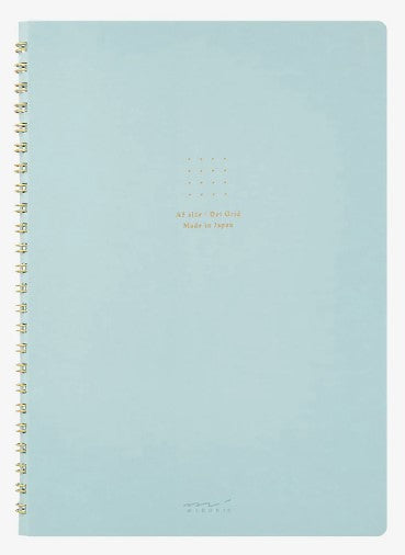 Midori Ring Notebook Color Dot Grid - A5 - Blue - Blesket Canada
