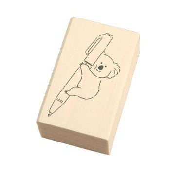 Beverly Enterprises Rubber Stamp - Koala and Pen - Blesket Canada