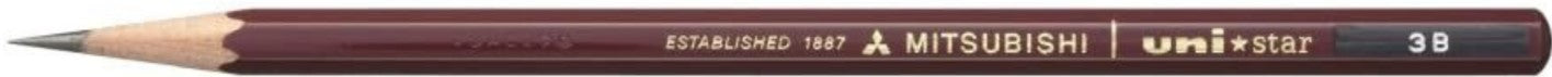 Mitsubishi Pencil UniStar Hexagonal Pencil – 3B (Single Piece) - Blesket Canada