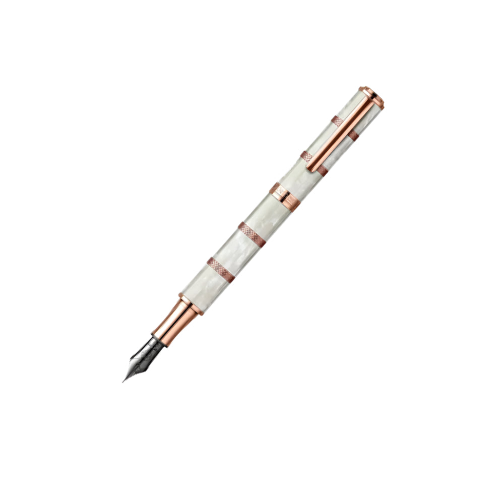 Monteverde Regatta Fountain Pen - Limited Edition - Mother of Pearl - Rose Gold Trim - Blesket Canada
