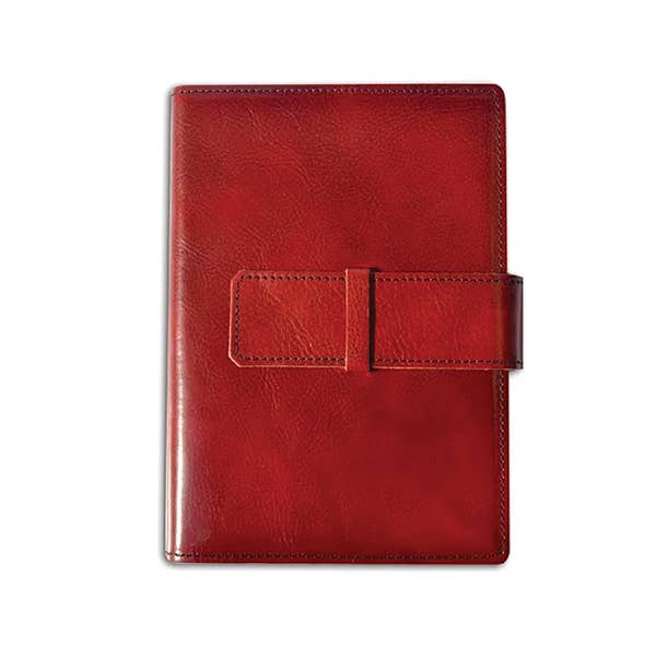 Freund Mayer & Co. Roma Calfskin Leather Journal – Red - Blesket Canada