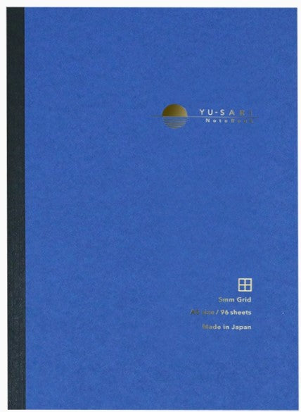 NAKABAYASHI Yu-Sari Fountain Pen Notebook A5 Grid – Blue - Blesket Canada