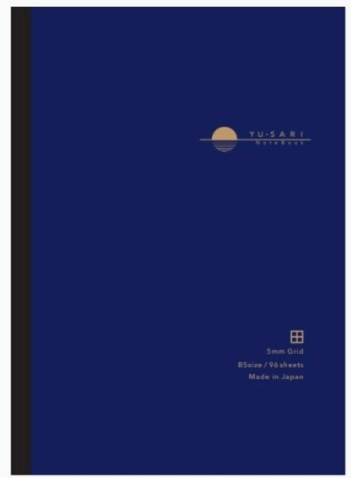 NAKABAYASHI Yu-Sari Fountain Pen Notebook B5 Grid - Blue - Blesket Canada