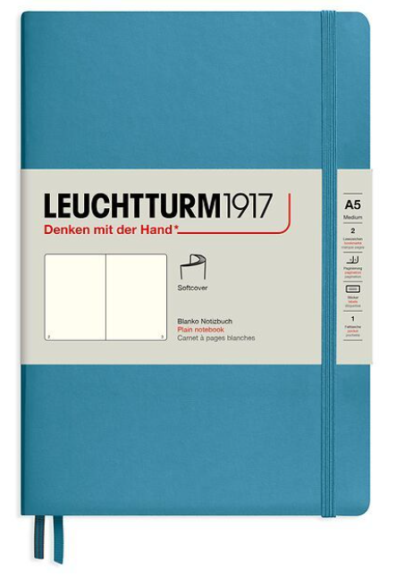 Notebook Medium (A5) Softcover Plain - Nordic Blue - Blesket Canada