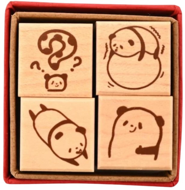 SANBY Stamp Studio Petit Stamp Set YURUDARU Panda Hatena - Blesket Canada