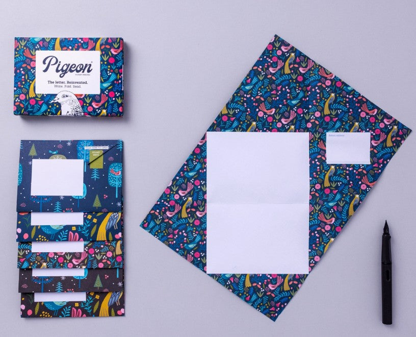 Magical Menagerie Pigeon – Folding Letter Set, Pack of 6 - Blesket Canada