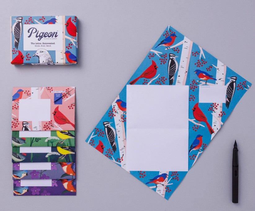 Carnival of Colour Pigeon, Folding Letter Pack, Pack of 6 - Blesket Canada